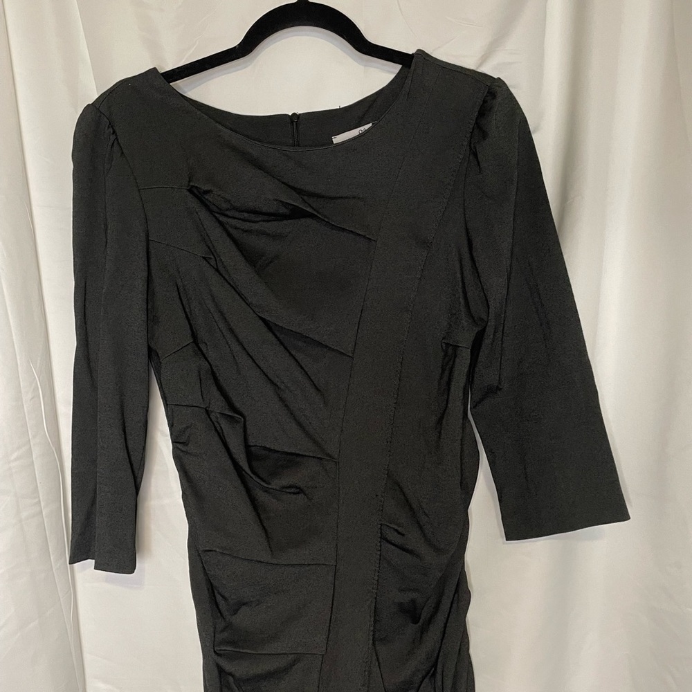 Lily/ front ruched black dress - Picture 2 of 6